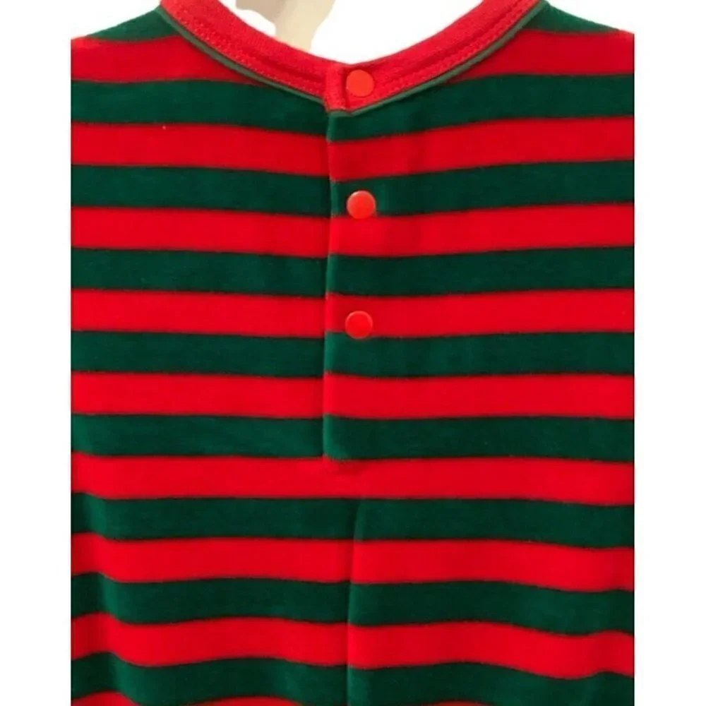 Starting Out Baby Boys North Pole Friends Pajamas Size 12M Long Sleeve Red Green